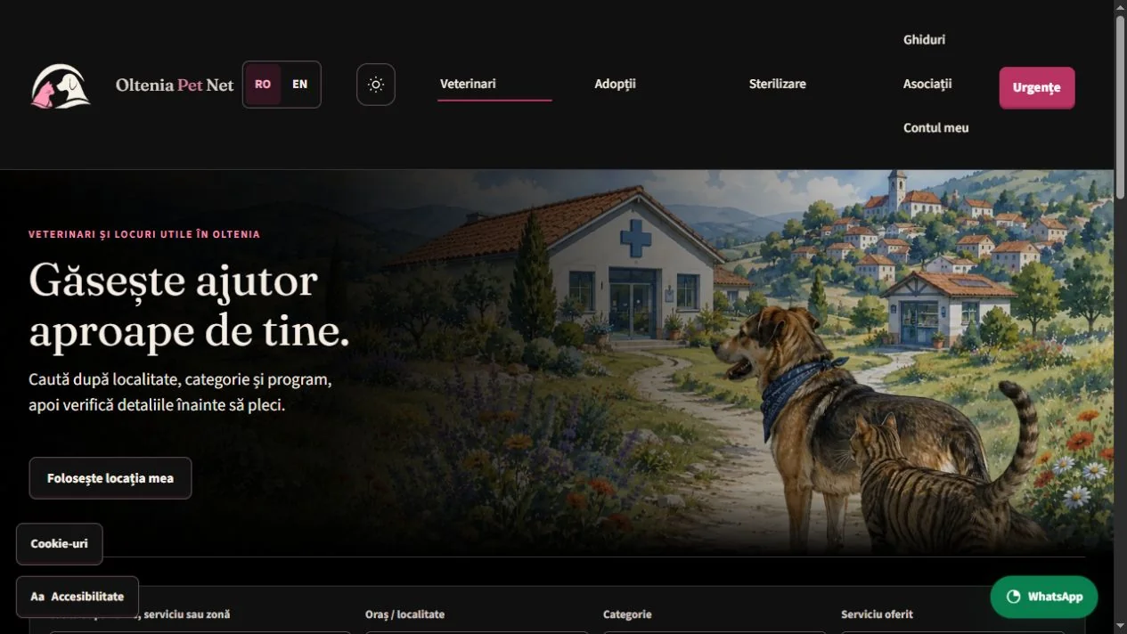 Oltenia Pet Net: Directorul de servicii veterinare