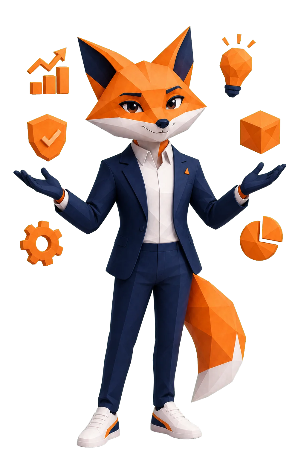 Mascota Craiova Marketing prezentând serviciile